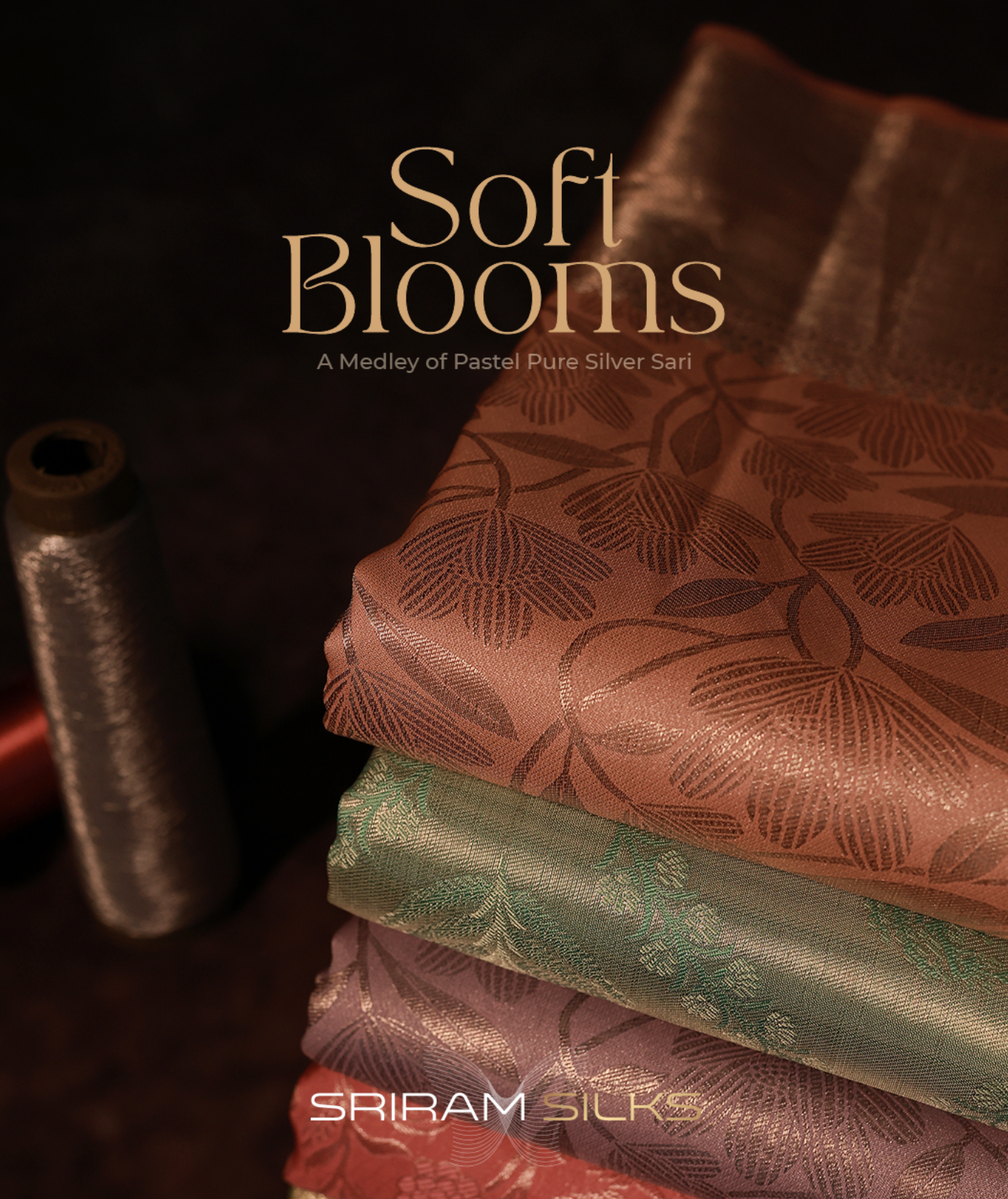 Organza Pink Floral Saree